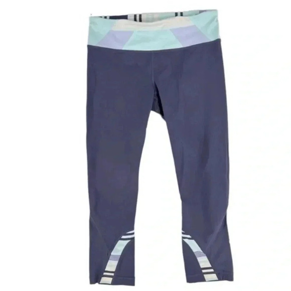 Lululemon blue Cropped Capri Legging size 4 - Picture 1 of 12
